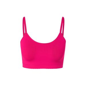 Bezšvová podprsenka s čipkou, fuksiová vyobraziť