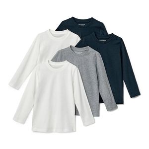 Detské tričká s dlhými rukávmi, 5 ks vyobraziť