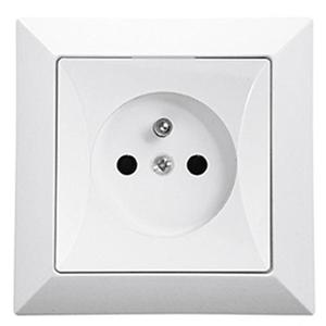 Zásuvka jednoduchá POLA biela 33029 vyobraziť