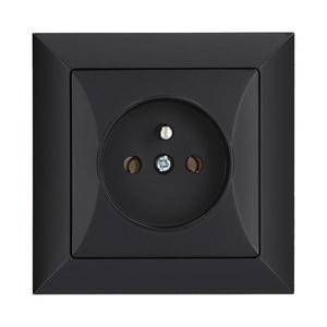 Zásuvka jednoduchá POLA čierna 33208 vyobraziť