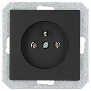 Zásuvka jednoduchá 2p+z MEDIUM čierna 33508 vyobraziť