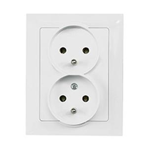 Dvojitá zásuvka česká white MEDIUM vyobraziť