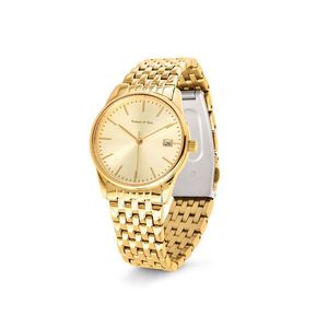 Dámske hodinky zlatej farby vyobraziť