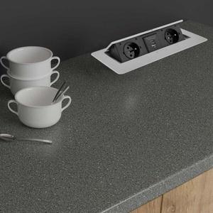 Hliníková nábytková zásuvka 2xZ/U 1xUSBA 1xUSBC 1, 5M vyobraziť