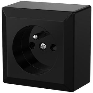 Zásuvka jednoduchá Z/U GAO čierna 20465 vyobraziť