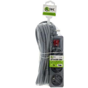 Predlžovací kábel s vypínačom Q-402F 3x s/bez 5m sivý vyobraziť