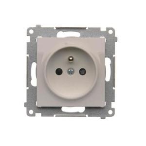 DGZ1Z/11 Jednoduchá zásuvka s uzemnením biela vyobraziť