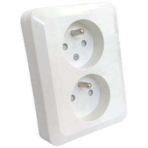 Dvojitá zásuvka česká Z/U SILVA white 46138 vyobraziť