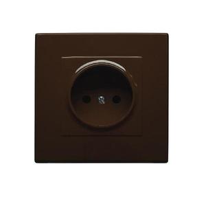 Zásuvka bez uzemnenia (hnedá) GP-1 vyobraziť