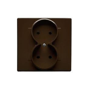 Dvojitá zásuvka MILANO (hnedá) vyobraziť