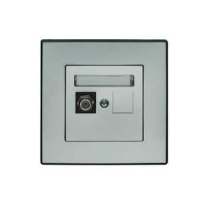 GPA-1L Anténna zásuvka jednoduchá typ F strieborná metalíza vyobraziť