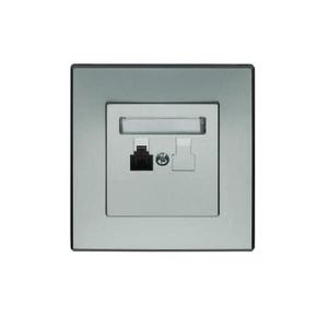 GPT-1L Telefónna zásuvka jednopólová RJ11 strieborná metalíza vyobraziť