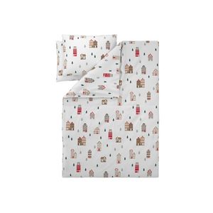 LIVARNO® Posteľná bielizeň z jemného flanelu, 200 x 220 cm (domčeky) vyobraziť