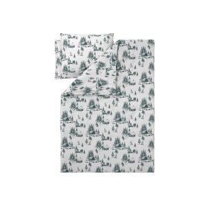 LIVARNO® Posteľná bielizeň z jemného flanelu, 200 x 220 cm (Jedľa/biela/zelená) vyobraziť