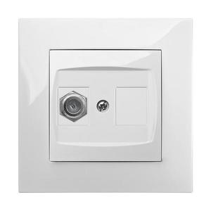 Zásuvka TV typ FF s rámčekom 1786-00 vyobraziť