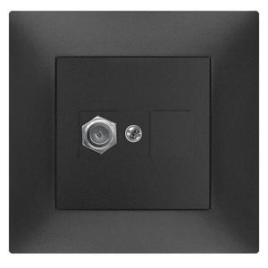 Zásuvka TV typ FF s rámčekom 1786-09 vyobraziť