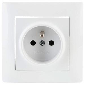 Zásuvka jednoduchá WESA biela vyobraziť