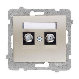 Dvojitá anténna zásuvka GPA-2D/M.ST Sigma TYPU F vyobraziť