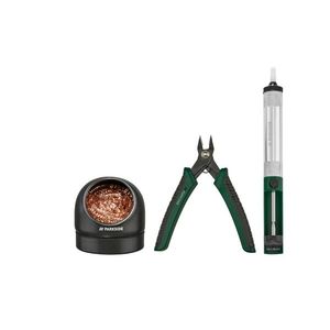 PARKSIDE® Odsávačka cínu, čistič hrotu, štiepacie kliešte/Spájkovacia podložka a stojan/spájkovacia pomôcka s osvetlením (odsávačka cínu, čistič hrotu vyobraziť