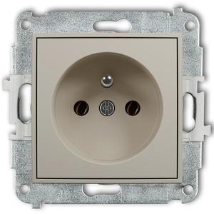 Zásuvka jednoduchá s uzemnením Mini Taupe vyobraziť