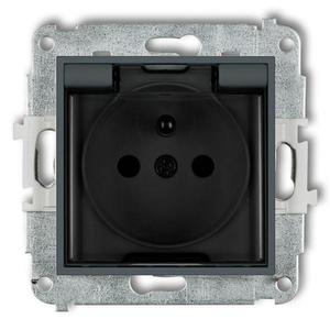 Zásuvka hermetická grafit mat 28MGPB-1ZDP mini vyobraziť