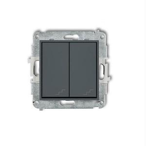 28MWP-33 Schodiskový vypínač dvojitý grafit vyobraziť