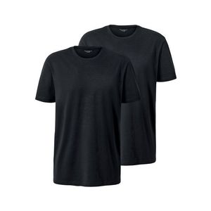 Tričká s okrúhlym výstrihom, 2 ks, čierne vyobraziť
