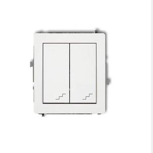 D+DWP-33 Schodiskový vypínač dvojitý biely vyobraziť