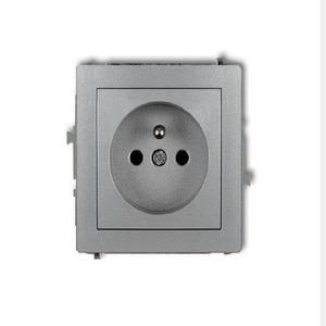 DGP-1Z Zásuvka jednoduchá s uzmenením grafitová vyobraziť