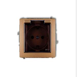 DGPB-1Z Zásuvka odolná voči striekajúcej vode zlatá vyobraziť