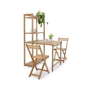 Balkónová jedálenská súprava »Lenja« s regálom vyobraziť