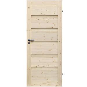 Dvere vnútorné Wezuwiusz plné 60P so sukmi nelakované zámok na kľúč vyobraziť