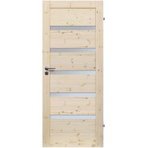 Dvere vnútorné Wezuwiusz 5S 60P so sukmi nelakované zámok na kľúč vyobraziť