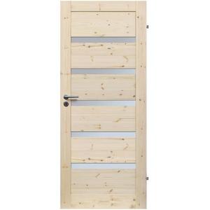 Dvere vnútorné Wezuwiusz 5S 70P so sukmi nelakované zámok na kľúč vyobraziť