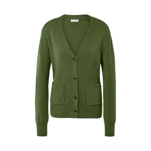 Pletený kardigán s vlnou s certifikátom RWS, svetlozelený vyobraziť