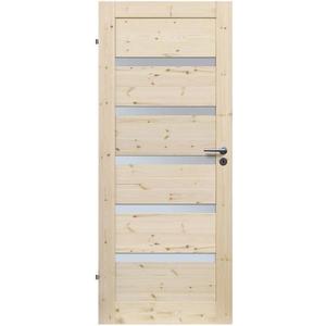 Dvere vnútorné Wezuwiusz 5S 90Ľ so sukmi nelakované zámok na kľúč vyobraziť