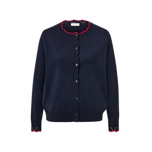 Kardigán z jemného úpletu so zvlneným okrajom vyobraziť