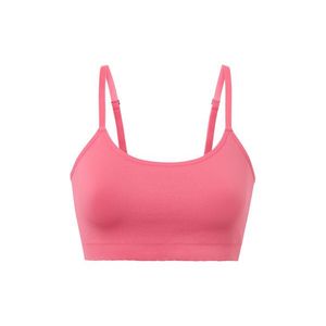 Bezšvová korzetová podprsenka s čipkou, ružová vyobraziť