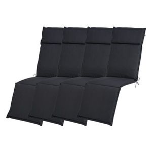 LIVARNO home Polstrovaná podložka na kreslo Houston, antracitová, 4 kusy vyobraziť