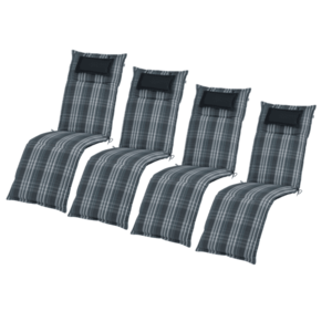 LIVARNO home Obojstranná podložka na kreslo Toronto, 167 x 50 x 7, 5 cm, sivá, 4 kusy vyobraziť