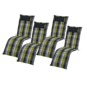 LIVARNO home Obojstranná podložka na kreslo Toronto, 167 x 50 x 7, 5 cm, zelená, 4 kusy vyobraziť