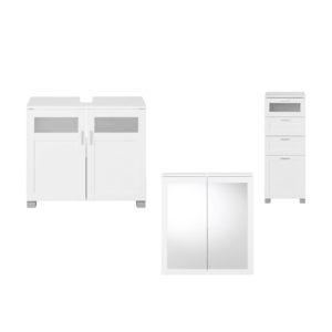 LIVARNO home Kúpeľňový nábytok Basel, 3-dielna súprava vyobraziť