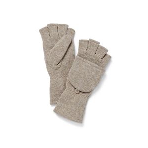 Odklápacie palčiaky z pleteného flísu, béžové vyobraziť