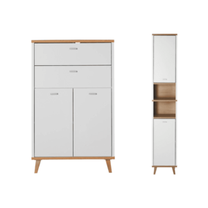 LIVARNO home Skrinka do kúpeľne Corfu, 60 x 96 x 28 cm + Vysoká skrinka do kúpeľne Corfu, 32 x 180 x 28 cm vyobraziť