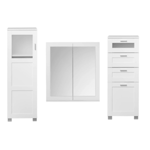 LIVARNO home Kúpeľňová skrinka Basel + Skrinka so zrkadlom Basel + Skrinka do kúpeľne Basel vyobraziť