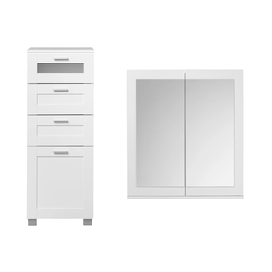 LIVARNO home Kúpeľňová skrinka Basel + Skrinka so zrkadlom Basel vyobraziť