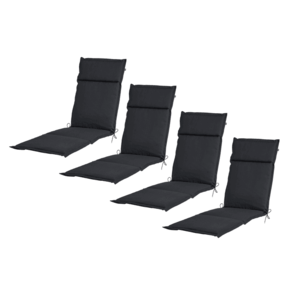 LIVARNO home Polstrovaná podložka na kreslo Houston, antracitová, 4 kusy vyobraziť