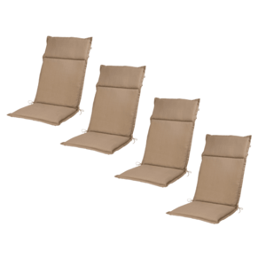 LIVARNO home Podložka na kreslo s vysokým operadlom Houston, béžová, 4 kusy vyobraziť