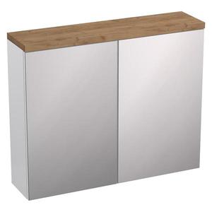 KÚPEĽŇOVÁ ZRKADLOVÁ SKRINKA 80 OVO BIELY POĽSKÝ vyobraziť