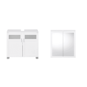 LIVARNO home Skrinka pod umývadlo Basel + Skrinka so zrkadlom Basel vyobraziť